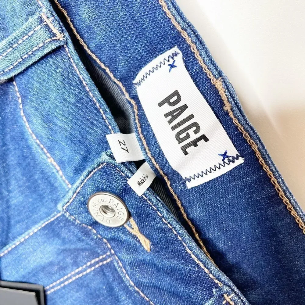 PAIGE Jax Cuffed Hem Denim Bermuda Shorts